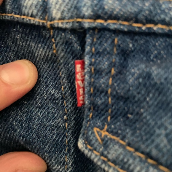 Vintage 70s-80s Levi’s NO POCKETS Blue Denim Jacket - LARGE - Picture 3 of 4